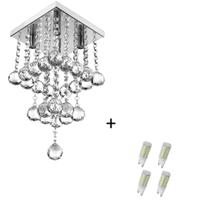 Pendente Cristal Legitimo Classic Square Long 20 + Lamp 6000