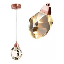 Pendente cristal orgânico led 3w 3000k/4000k/6500k