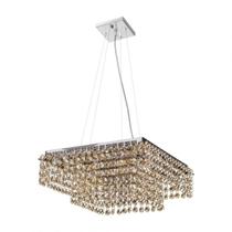 Pendente Cristal Quadrado 30x30x12,5cm 6 Lâmpadas G9 Milano Bronzearte Pendente Cristal Quadrado 30x30x12,5cm 6 Lâmpadas G9 Milano Bronzearte
