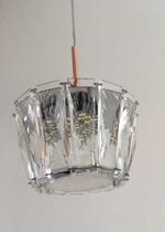 Pendente Cristal Transparente LED 18W 13cm Bivolt Pendente Cristal Transparente LED 18W 13cm Bivolt