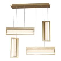 Pendente Cristal/Vidro 71x16cm Glitter Bella Iluminação