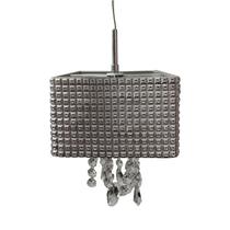 Pendente Cromado Com Strass E Cristais Com Cúpula Pendente Cromado Com Strass E Cristais Com Cúpula