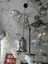 Pendente Cromado Vidro Fumê Pendente Cromado Vidro Fumê