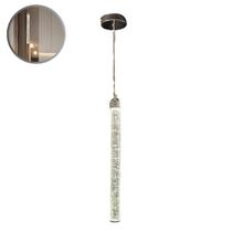 Pendente Crystal Prata 5w 3000K 44cm Bivolt Moderno