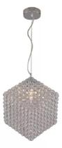 Pendente Cubo De Cristal 1 Lamp. E27 - Cromado
