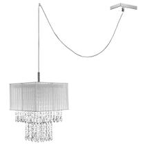 Pendente Cupula Cristal Acr Marrycrilic Prata Com Deslocador Pendente Cupula Cristal Acr Marrycrilic Prata Com Deslocador