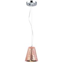 Pendente Cupula Em Vidro Cobre Metal Cromado Md4241/1cp
