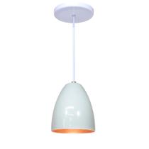 Pendente de Alumínio Bell Vexo 12cm Soquete E27 Branco/Cobre Pendente de Alumínio Bell Vexo 12cm Soquete E27 Branco/Cobre