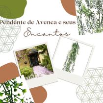 Pendente de avenca, erva doce, artificial com 80cm, verde