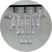 Pendente De Cristal Acrílico Alto Brilho Para Sala De Jantar
