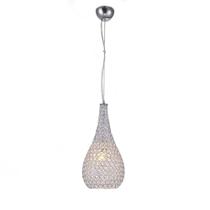 Pendente de Cristal K9 Gota Pequeno 1xG9 Ø10x32cm Cromado Pendente de Cristal K9 Gota Pequeno 1xG9 Ø10x32cm Cromado