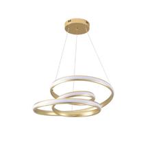 Pendente De Led Infinity Dourado 57Cm