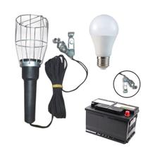 Pendente De Luz Garra Mecânico 5 Metros + Lampada 12w Gaiola Ferro Removivel uso em Bateria