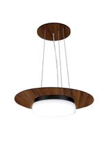 Pendente de Madeira Saturno Vidro Imola 45 cm Imbuia/Preto Pendente de Madeira Saturno Vidro Imola 45 cm Imbuia/Preto