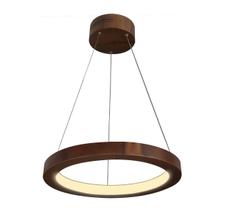 Pendente de Madeira Sirius LED 3000K Acrílico 50 cm Imbuia