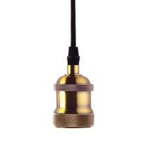 Pendente de metal com cabo ajustável 1 metro dourado Decor Taschibra