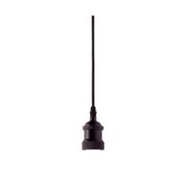 Pendente de metal com cabo ajustável 1 metro preto Decor Taschibra