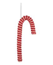 Pendente de Natal Bengala de Tricot Vermelho e Branco 27cm