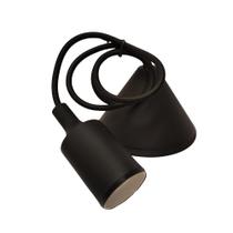 Pendente De Silicone Preto Base E27