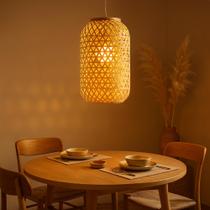 Pendente De Teto Bambu Madeira Rustico Sofisticado Komodo