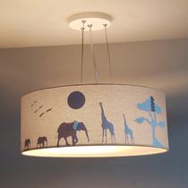 Pendente de Teto LED 50x15cm Savana 5855 Tom Luz Iluminação Cru