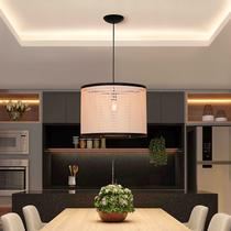 Pendente De Teto Tela Indiana Detalhe em material sintético Japandi Luxo