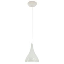 Pendente Decor Luminária Gota Alumínio Branco/Branco P