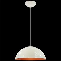 Pendente Decor Luminária Mexicano Alumínio Branco/Cobre G Pendente Decor Luminária Mexicano Alumínio Branco/Cobre G