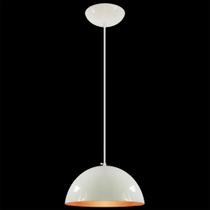 Pendente Decor Luminária Mexicano Alumínio Branco/Cobre M Pendente Decor Luminária Mexicano Alumínio Branco/Cobre M