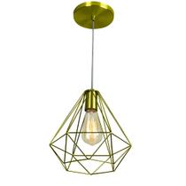 Pendente Diamante Aramado Grande Dourado Pendente Diamante Aramado Grande Dourado