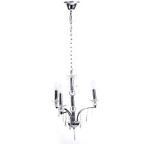 Pendente Diamantina Aco Cromado 47cm E-14 3 Lamp. Max 60w