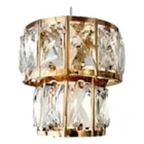 Pendente Dinâmica De Cristal 1 Lamp. E14 - Dourado