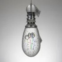 Pendente Dinâmica Led Bivolt Gota Transparente E Detalhe Colorido Pendente Dinâmica Led Bivolt Gota Transparente E Detalhe Colorido