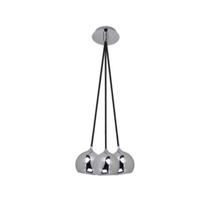 Pendente Drip Cromado 26cm 3 Lâmpadas Mesa Bancada Aparador Pendente Drip Cromado 26cm 3 Lâmpadas Mesa Bancada Aparador