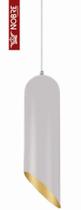 Pendente Dublin Branco Interior Dourado 30X10 - Nobre Pendente Dublin Branco Interior Dourado 30X10 - Nobre