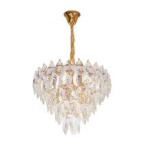 Pendente Dublin Dourado Com Cristal Transparente 60cm 10 Lâmpadas E14 Eletrorastro Pendente Dublin Dourado Com Cristal Transparente 60cm 10 Lâmpadas E14 Eletrorastro