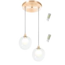 Pendente Duplo Harmony Bolinha New Cobre + Lampada G9 3000k