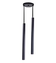 Pendente duplo moderno slim tubular linear para 2 mini dicroicas - 45cm