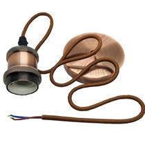 Pendente E27 Antigo Retro Vintage - Cobre Pendente E27 Antigo Retro Vintage - Cobre