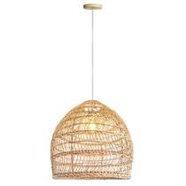 Pendente Em Fibra Natural Rattan Artesanal Boho Mesa Nat71