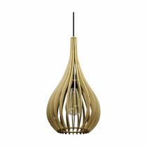 Pendente em Madeira - Drop Mini - Marfim