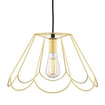 Pendente Em Metal Aramado Dourado Mart 6598