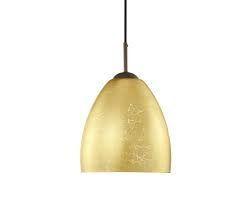 Pendente em vidro folheado dourado Pendente em vidro folheado dourado