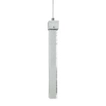 Pendente Empire Cristal Cromado Retangular Bolhas LED 7W 30cm