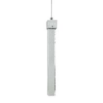 Pendente Empire Cristal Cromado Retangular Bolhas LED 7W 50cm