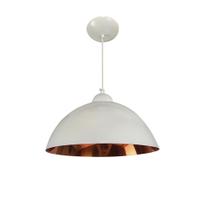 Pendente Esfera 30cm Branco/ Cobre - Caisma - 3702-BR/CO