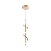 Pendente Espiral Dourado 37cm Led 10W 4000K Bivolt