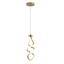 Pendente Espiral Dourado 37cm Led 20W 3000K Bivolt Pendente Espiral Dourado 37cm Led 20W 3000K Bivolt