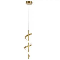 Pendente Espiral Dourado 40cm Led 12W 3200K Bivolt