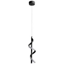 Pendente Espiral Preto 40cm Led 12W 3200K Bivolt